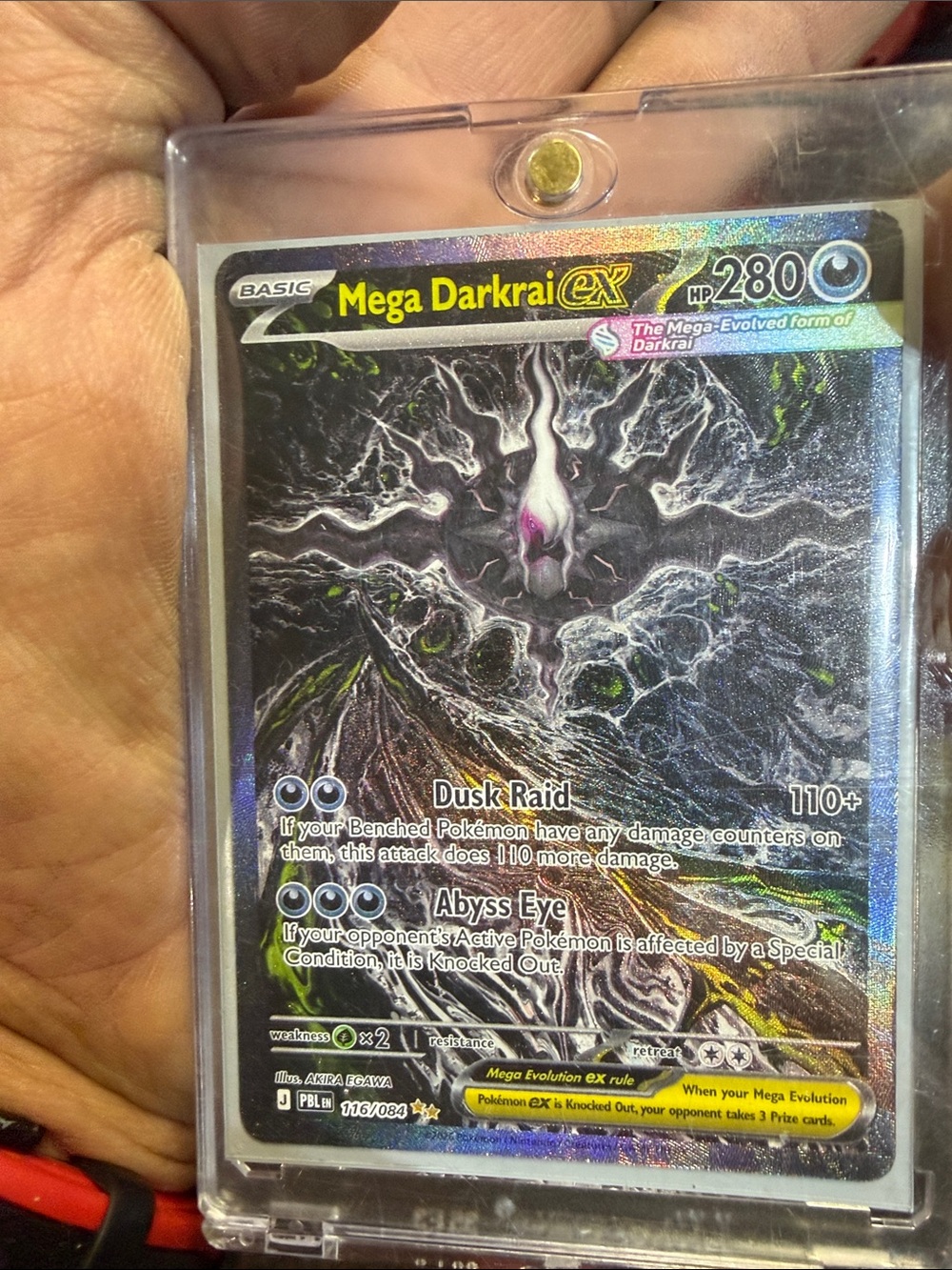 Mega Darkrai EX Holographic Pokémon Card - Black 116/084
